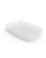Aladdin Disposable Entree Dish 12 oz., Rectangular, Opaque White