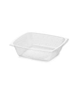 Disposable Condiment Dish 4 oz., Rectangular, Clear (2,000 per case) - A09CLR