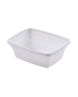 Aladdin High Heat Disposable Soup Bowl 8 oz., Rectangular, White