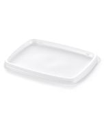 Lid Disposable, Rectangular, Non-Vented, White (3,000 per case) - B21A