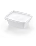 Aladdin Disposable Soup Bowl 8 oz., Rectangular, White with Lid