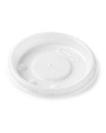 Lid Disposable, Round, Vented with Indicators, White (2,000 per case) - B42
