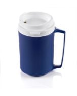 Insulated Mug 12 oz. with Lid, Royal Blue/White (48 per case) - K112L