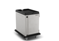 Premium Meal Delivery Cart, 10 Tray Capacity, Side Load, Single Door, Four 6" Balloon Casters, 5.5" spacing - MDC10S4X6-55