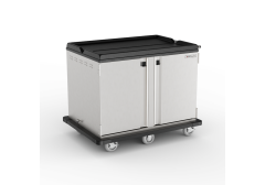 Premium Meal Delivery Cart, 24 Tray Capacity, Side Load, Double Door, Six 6" Balloon Casters, 4.5" spacing - MDC24S6X6-45