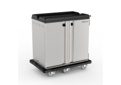 Premium Meal Delivery Cart, 10 Tray Capacity, End Load, Double Door, Six 6" Balloon Casters, 5.5" spacing - MDC10E6X6-55