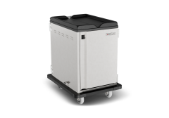 Premium Meal Delivery Cart, 10 Tray Capacity, Side Load, Single Door, Four 6" Balloon Casters, 4.5" spacing, Pass Through Doors - MDC10S4X6-45P