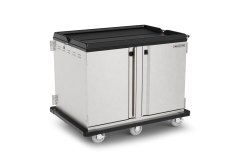 Premium Meal Delivery Cart, 24 Tray Capacity, Side Load, Double Door, Six 6" Balloon Casters, 4.5" spacing, Pass Through Doors - MDC24S6X6-45P