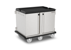 Premium Meal Delivery Cart, 24 Tray Capacity, Side Load, Double Door, Six 8" Balloon Casters, 4.5" spacing, Pass Through Doors - MDC24S6X8-45P