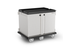 Premium Meal Delivery Cart, 32 Tray Capacity, Side Load, Double Door, Six 8" Balloon Casters, 4.5" spacing, - MDC32S6X8-45