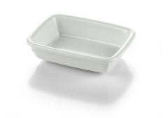Aladdin 8 oz. Reusable Alacite Side Dish, Rectangular, White