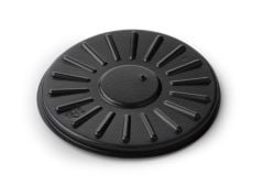 Aladdin Lid Disposable High Heat, Round, Vented, Black
