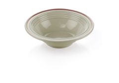 Aladdin Bowl China Round 6-1/4" Grapefruit, Ivory with Mauve/Evening Blue Rim
