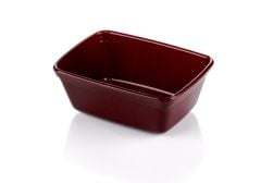 Reusable Bowl 6 oz., Rectangular, Burgundy (100 per case) - K249