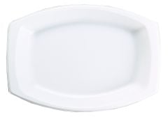 Disposable Entr&eacute;e Dish 15 oz., Rectangular, White (500 per case) - A32
