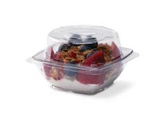 Presentation Reusable 6 oz. Square Bowl, Clear, Cold Only (96 per case) - PB06C