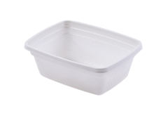 Aladdin High Heat Disposable Soup Bowl 8 oz., Rectangular, White