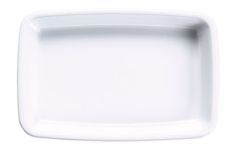 Aladdin 12 oz. Reusable Alacite Entree Dish, Rectangular, White
