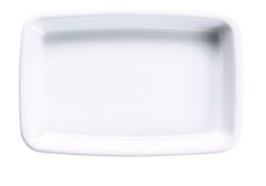 12 oz. Reusable Alacite Entr&eacute;e Dish, Rectangular, White (24 per case) - B50