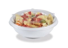 CDL705 Disposable China bowl lid - plastic wrap alternative - patient meals