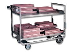 Open Cart for Stacked Insulated Trays