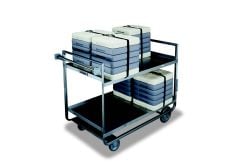 Open Cart for Stacked Insulated Trays