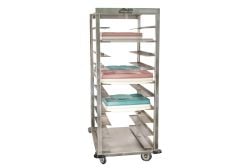 Denested Insulated Tray Transport Cart, 20 Tray Capacity