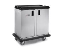 Scratch & Dent - Premium Meal Delivery Cart, 24 Tray Capacity, End Load, Triple Door, Six 8" Balloon Casters, 4.5" spacing - MD10ELPRS8B4-55,S&D