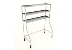 Starter Station, Stainless Steel, 3 Shelf, 48", Cantilever Style