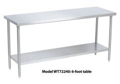 Work Table, 60" x 24", Stainless Steel - WT60240