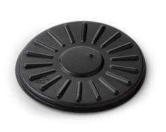 Lid Disposable High Heat, Round, Vented, Black (500 per case) - B95B