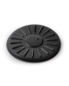 Aladdin Lid Disposable High Heat, Round, Vented, Black