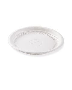 9" High Heat Disposable Plate, White (400 per case) - A46H