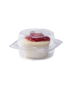 Disposable 5 oz. Dish/ Lid for Presentation Square Bowls, Clear (1,000 per case) - ADL50C