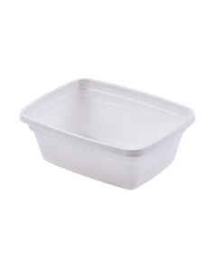 Aladdin High Heat Disposable Soup Bowl 8 oz., Rectangular, White