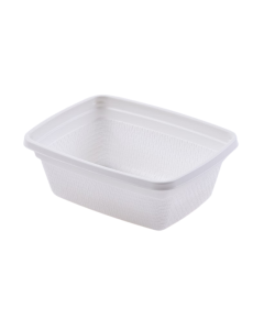 High Heat Disposable Soup Bowl 8 oz., Rectangular, White (1,000 per case) - B19