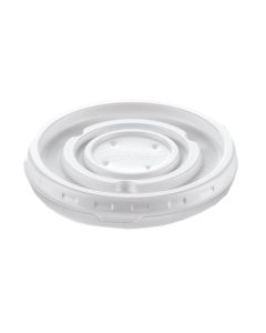 Lid Disposable High Heat, Round, Vented, White (1,000 per case) - B944A