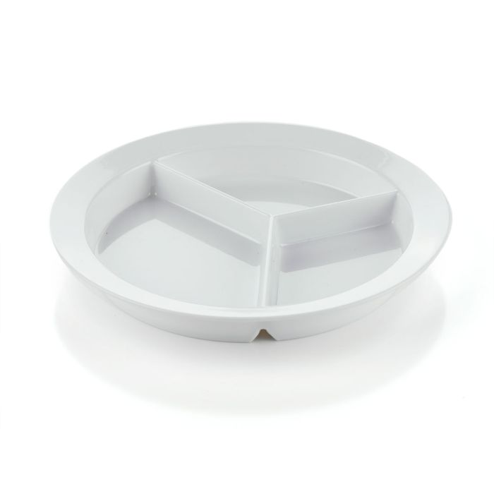 High Heat Reusable 9 Divided Plate Deep Dish White 12 per case J421