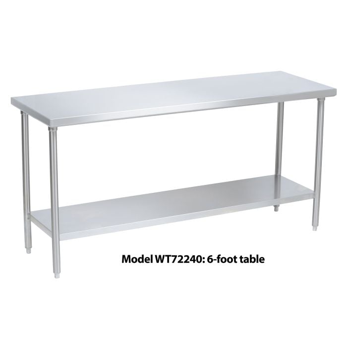 6 foot stainless steel prep table discount