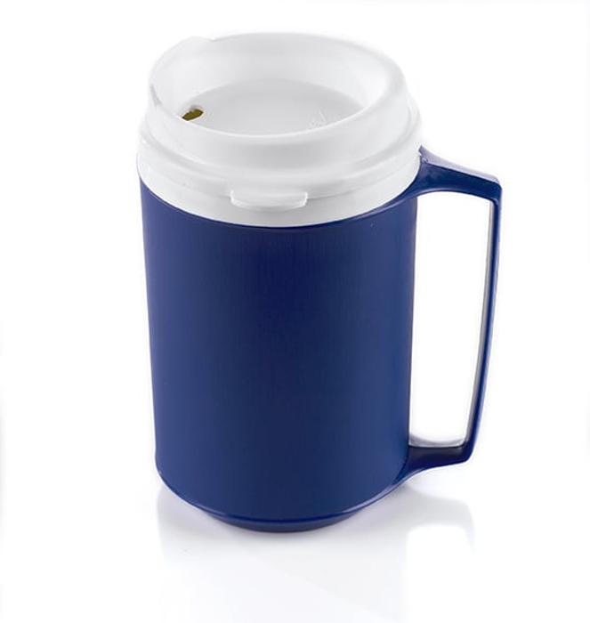 Aquapelli Vacuum Insulated Mug with Handle, 12 Ounces, Denim Blue