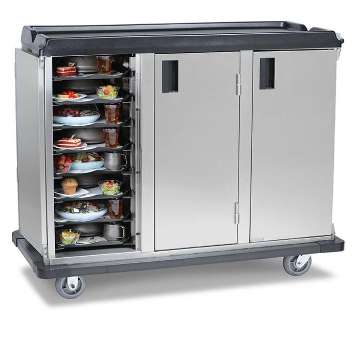 Premium Meal Delivery Cart - 24 Tray End Load 3-Door 4.5 Spacing