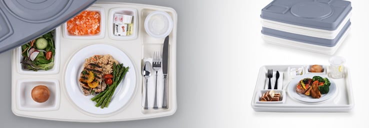 Meal Delivery Trays - Tray on Tray